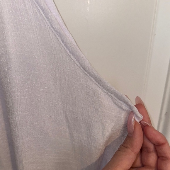 Mlle Gabrielle- White Sleeveless High-Low Maxi Dress size Medium - Picture 4 of 10